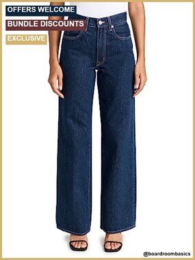 High Rise Straight Leg Heavyweight Non-Stretch Denim Jeans